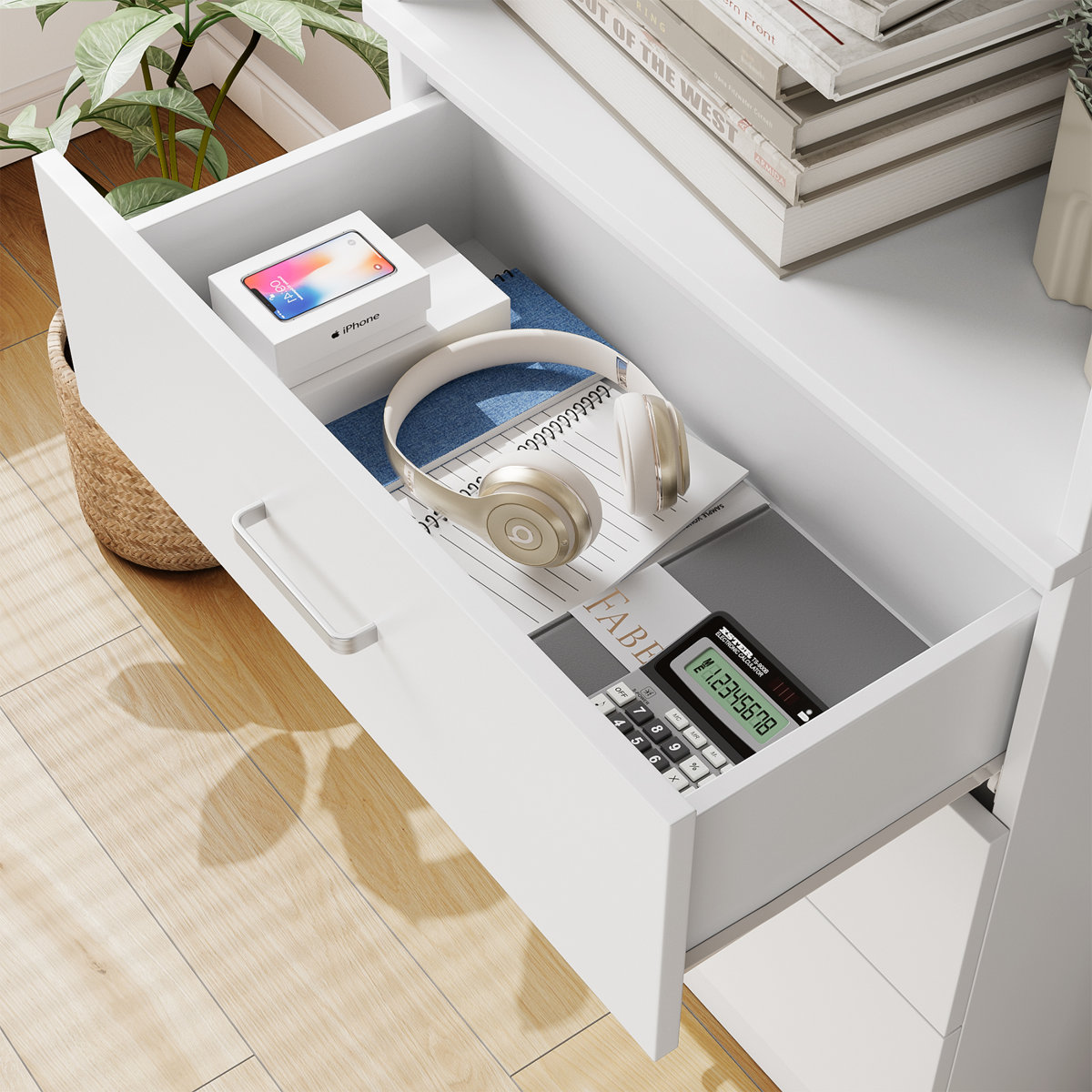 Kahler 70.9'' H x 23.6'' W Standard Bookcase with 3 Drawers